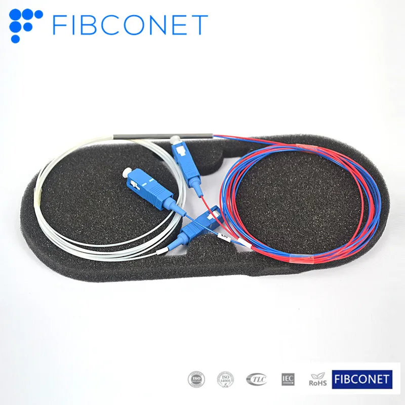 FTTH Optical Mini Type Splitter 1X2 Bare Fiber Optic PLC Splitter