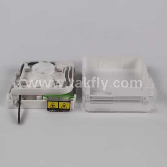 Wall Mounted 2 Ports Fiber Optic Terminal Box for FTTH