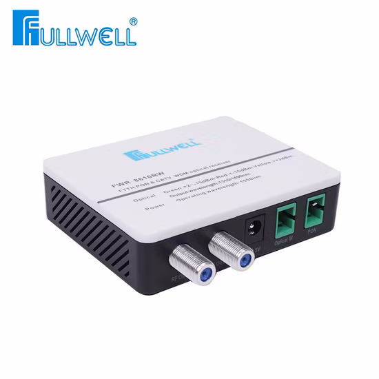 Fiber Optic / Optical Node FTTH AGC Wdm Receiver for Analog &Digital TV 2 CATV RF Interfaces Ports